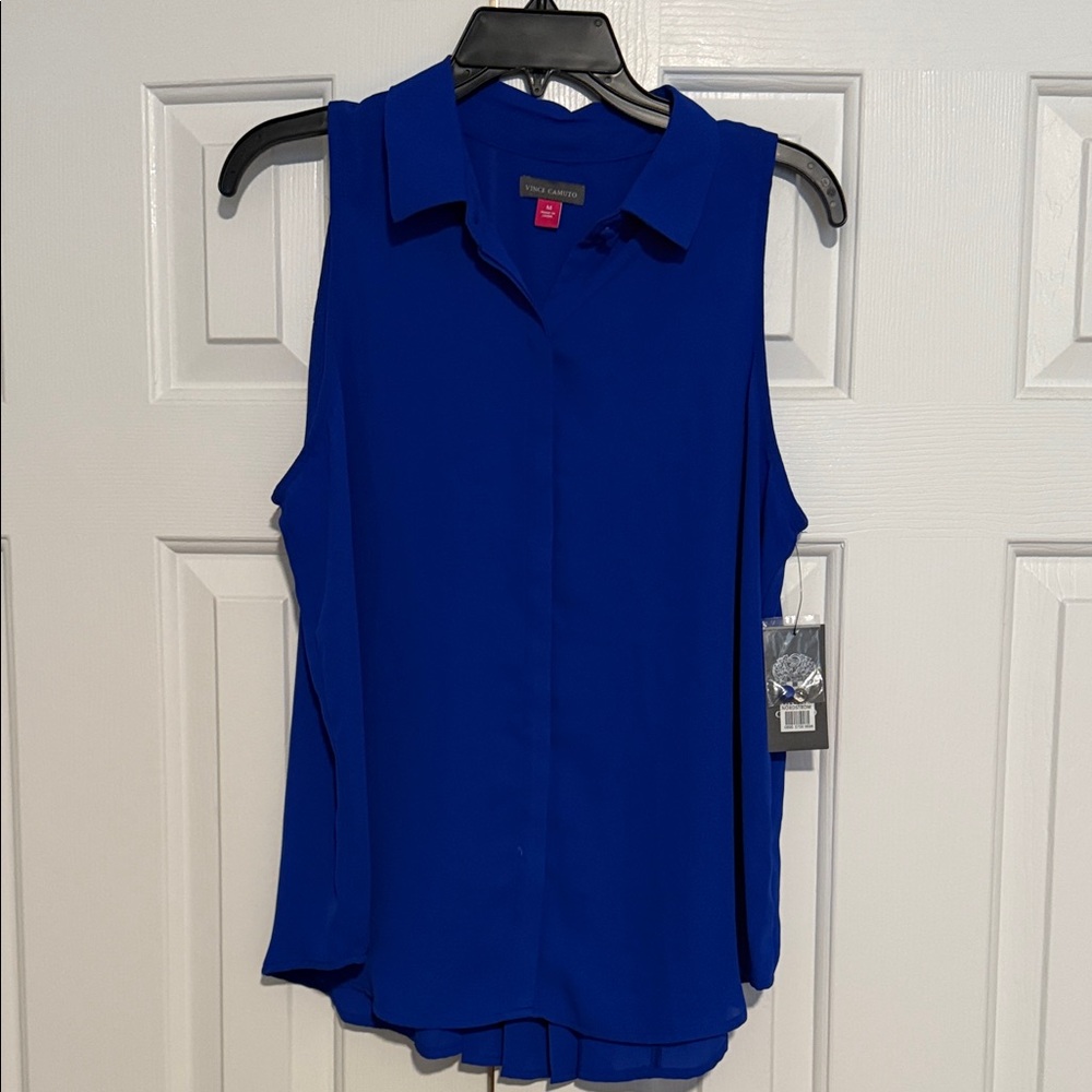 Vince Camuto Royal Blue Sleeveless Blouse
